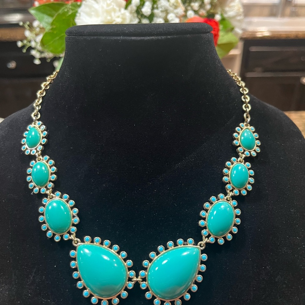 Banana Republic Turquoise and Gold Necklace